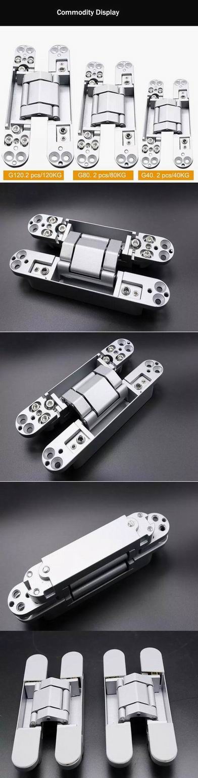 180 degree opening angle zinc alloy hiding door hinge